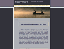Tablet Screenshot of historyheard.com